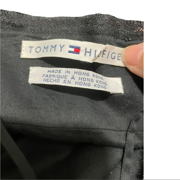Tommy Hilfiger maxi dress size 10 tierd cotton with lace inserts black. - Picture 13 of 15